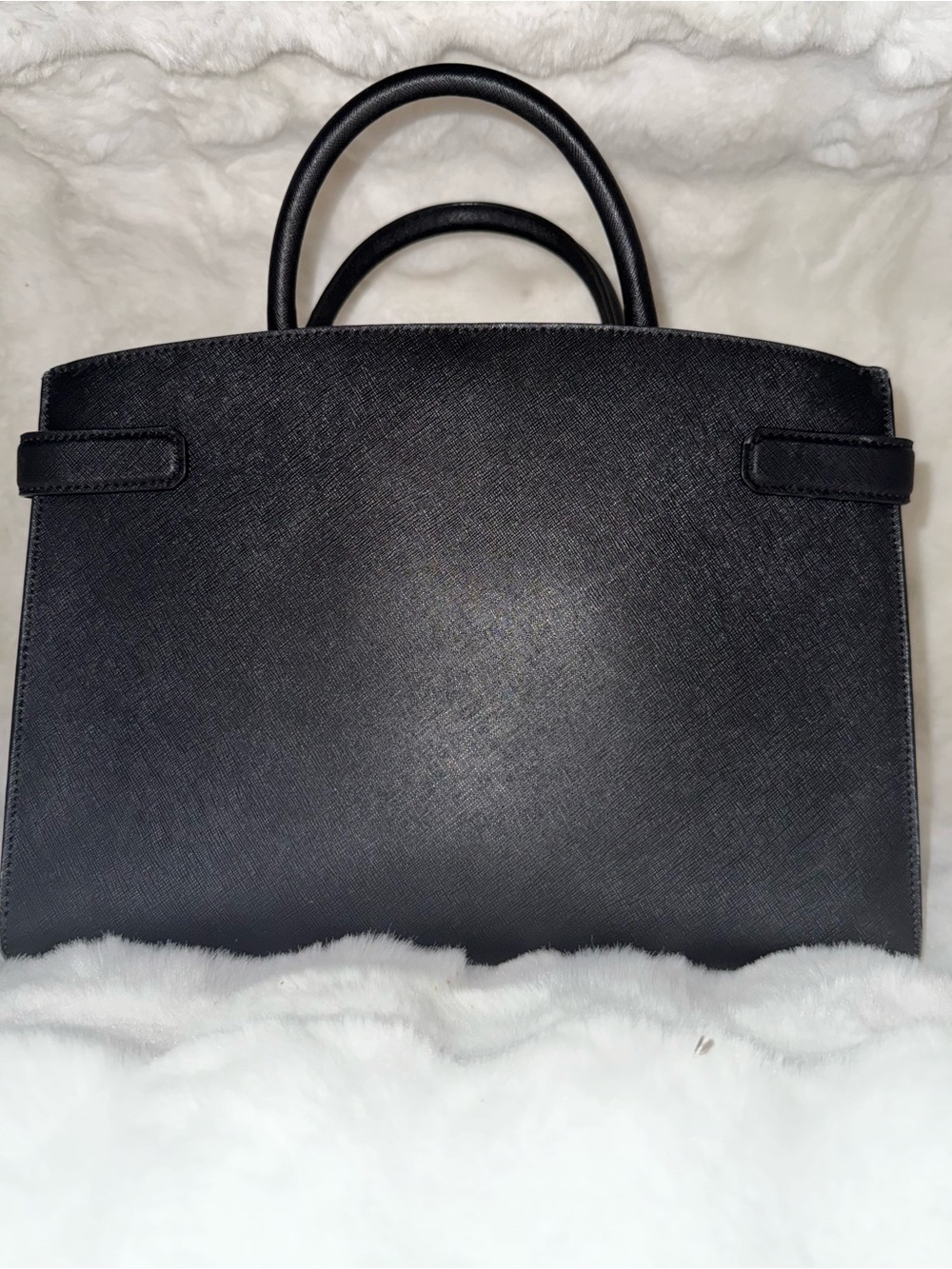 Michael Kors Black Saffiano Satchel with Gold Accents - Picture 2 of 9